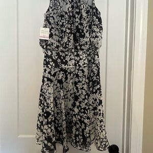 Black and White Floral Dress